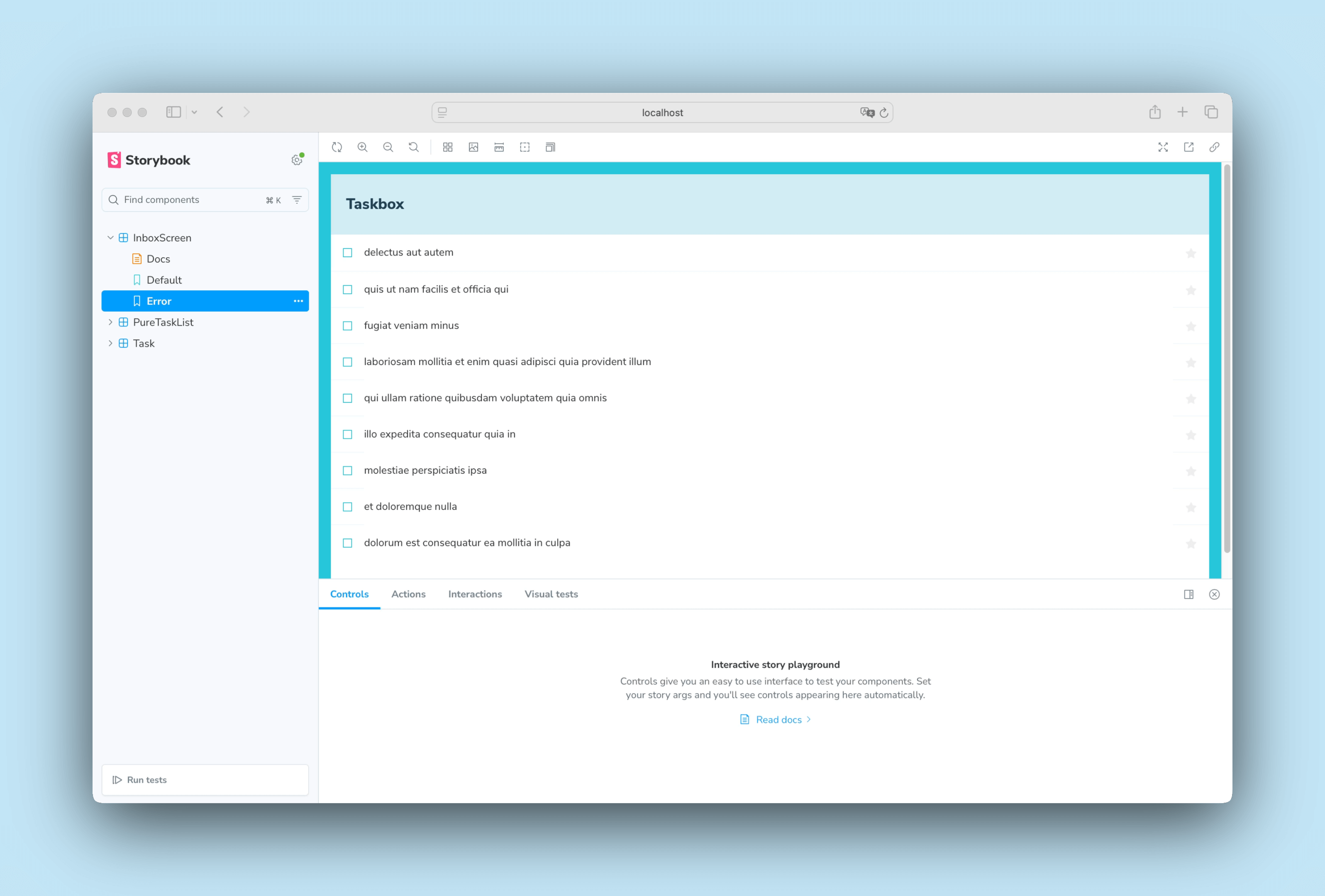 Broken inbox screen state