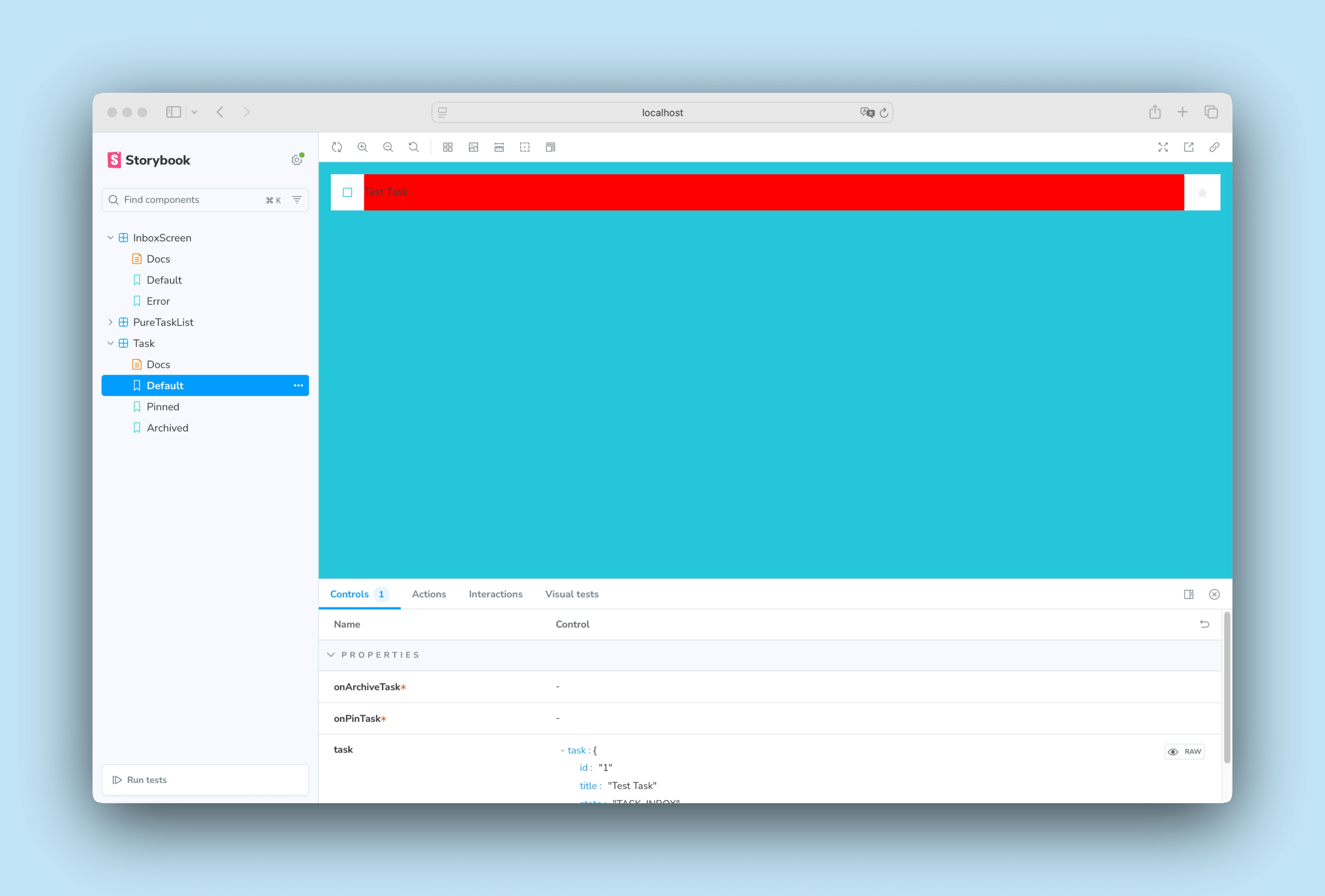 task background change